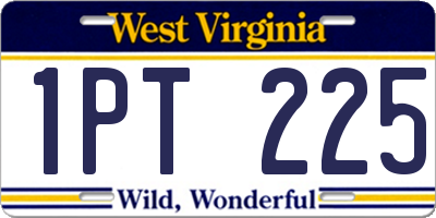 WV license plate 1PT225