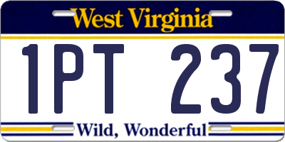 WV license plate 1PT237