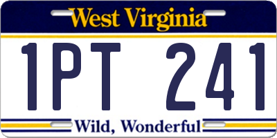 WV license plate 1PT241