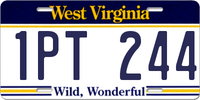 WV license plate 1PT244