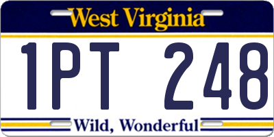 WV license plate 1PT248