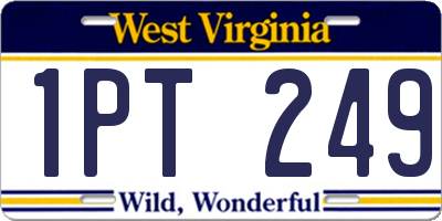 WV license plate 1PT249