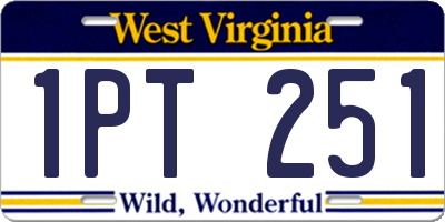 WV license plate 1PT251