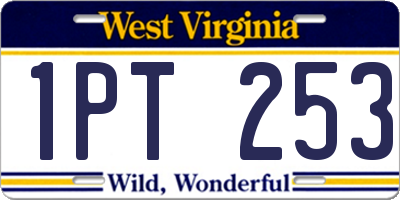 WV license plate 1PT253