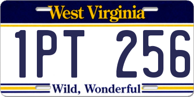 WV license plate 1PT256