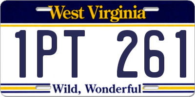 WV license plate 1PT261