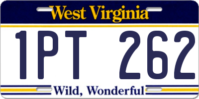 WV license plate 1PT262