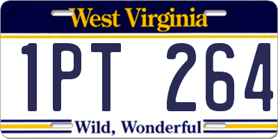 WV license plate 1PT264