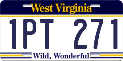 WV license plate 1PT271