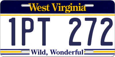 WV license plate 1PT272