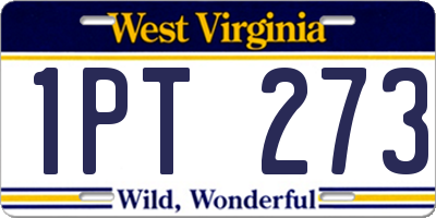 WV license plate 1PT273