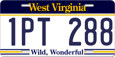 WV license plate 1PT288