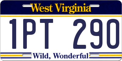 WV license plate 1PT290