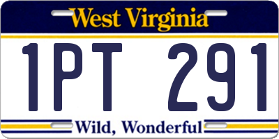 WV license plate 1PT291