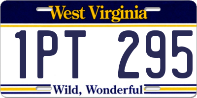 WV license plate 1PT295