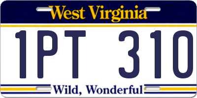 WV license plate 1PT310