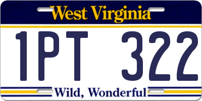 WV license plate 1PT322