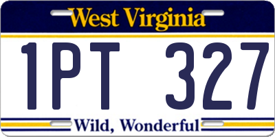 WV license plate 1PT327