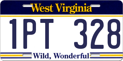 WV license plate 1PT328