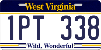 WV license plate 1PT338
