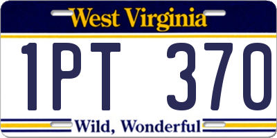 WV license plate 1PT370