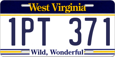 WV license plate 1PT371