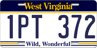 WV license plate 1PT372