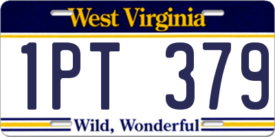 WV license plate 1PT379