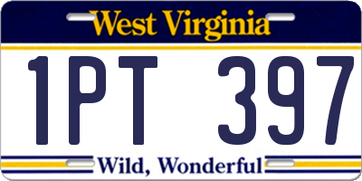 WV license plate 1PT397