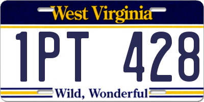 WV license plate 1PT428