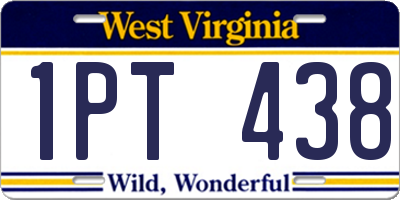 WV license plate 1PT438