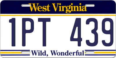 WV license plate 1PT439