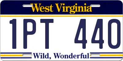 WV license plate 1PT440