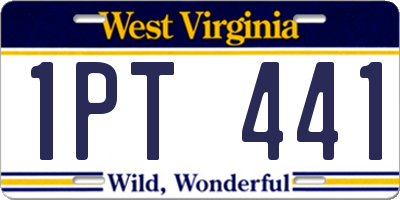 WV license plate 1PT441