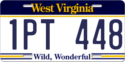 WV license plate 1PT448
