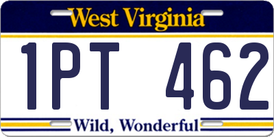 WV license plate 1PT462