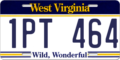 WV license plate 1PT464
