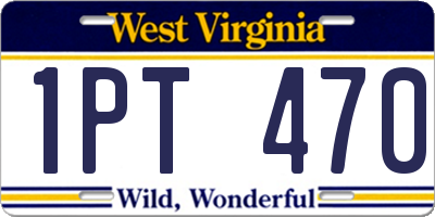 WV license plate 1PT470