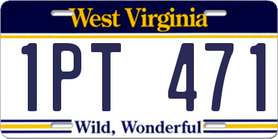 WV license plate 1PT471