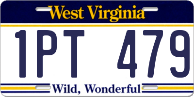 WV license plate 1PT479