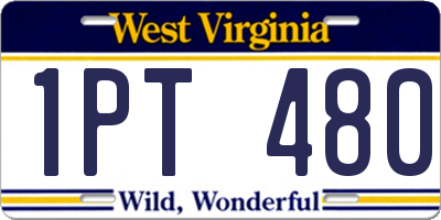 WV license plate 1PT480