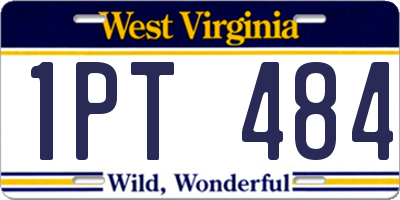 WV license plate 1PT484