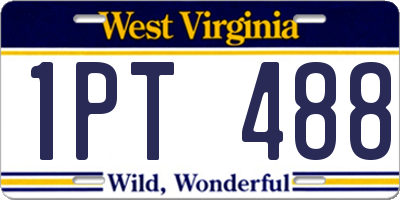 WV license plate 1PT488
