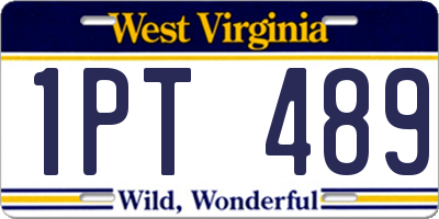 WV license plate 1PT489