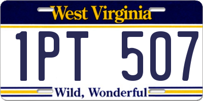 WV license plate 1PT507