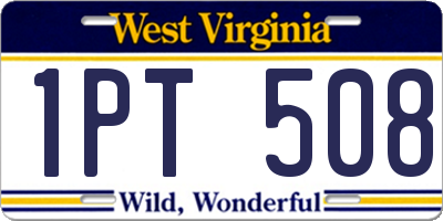 WV license plate 1PT508