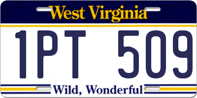 WV license plate 1PT509