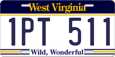 WV license plate 1PT511