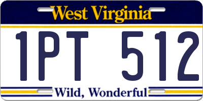 WV license plate 1PT512