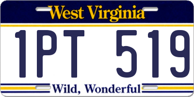 WV license plate 1PT519